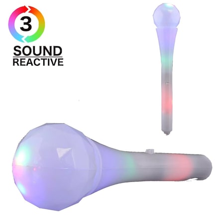 Surprise Sound Activated LED Color Changing Rock Star Prism Microphone SU3335685